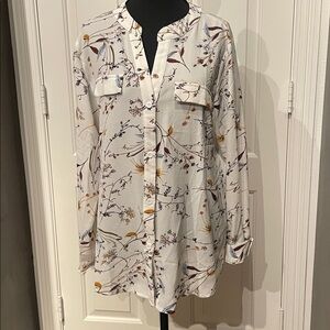 Floral Print Women's Blouse (E)